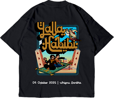 Yalla Habibi Tee - Gold (Belakang)